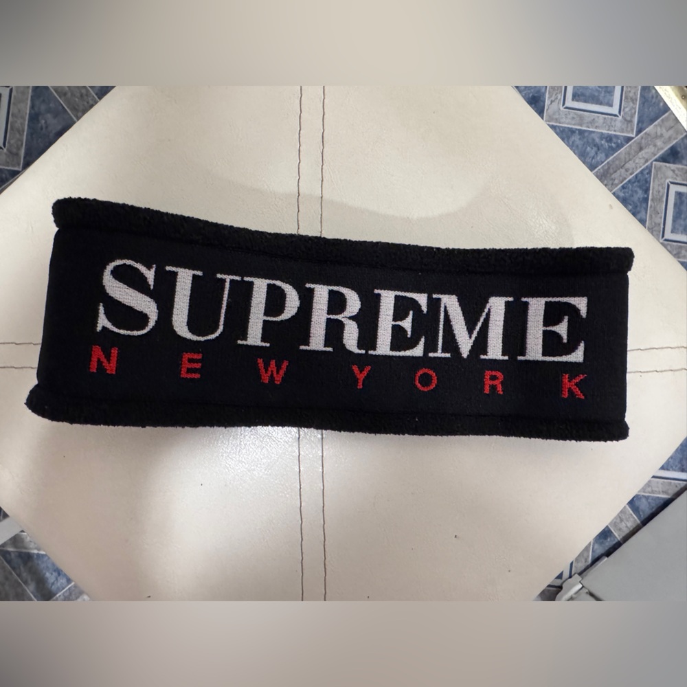 Supreme Black Fleece Headband
